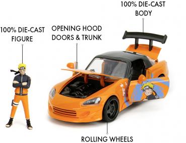 Jada Modellauto Hollywood Rides Naruto 2001 Honda S2000 1:24 253255084