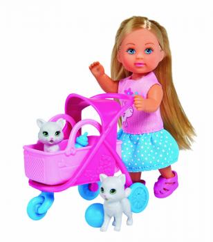 Simba Puppe Evi Love Cat Buggy mit 2 Katzen 105733348