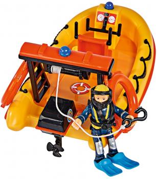 Simba Spielfahrzeug Feuerwehr Boot Feuerwehrmann Sam Neptune, Boot mit Figur 109252571