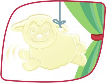 ABC Dekoration Kinderzimmer Glow in the Dark Happy Sheeps 24 Teile 104010045