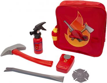 Simba Spielzeug Spielwelt Feuerwehr Rucksack Set Feuerlöscher, Axt… 108101014