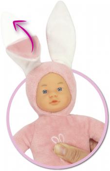 Simba Puppe Babypuppe Laura Funny Bunny im Hasenoutfit aufstellbare Ohren 105010514