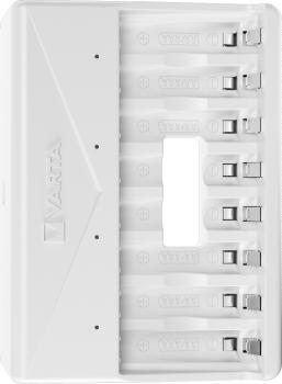 Varta Akku Ladegerät LCD Multi Charger weiß für 8 AA / AAA 57659