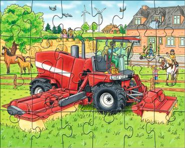 3 x 24 Teile HABA Kinder Puzzle Traktor und Co. 1300444001