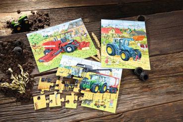 3 x 24 Teile HABA Kinder Puzzle Traktor und Co. 1300444001