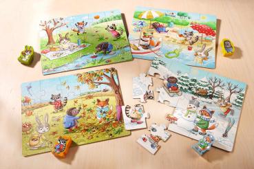 4 x 15 Teile HABA Kinder Puzzle Jahreszeiten 1301888001