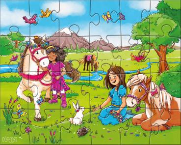 3 x 24 Teile HABA Kinder Puzzle Pferdefreundinnen 1304221001