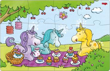 2 x 12 Teile HABA Kinder Puzzle Einhorn Glitzerglück Rosalie & Friends 1306164001