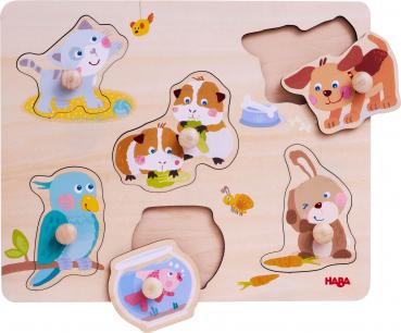 6 Teile HABA Kinder Greifpuzzle Haustiere 1306541001