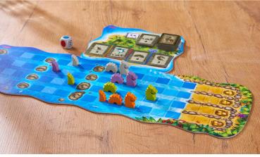 HABA Kinderspiel Laufspiel Wasserdrachen, Würfelspiel und Laufspiel 1307133001