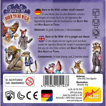 Zoch Kartenspiel Wettlaufspiel Beasty Bar Born to be wild 601105143