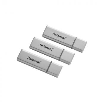 Intenso USB Stick 16GB Speicherstick Alu Line silber 3er Pack
