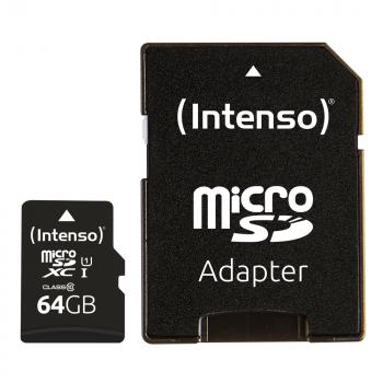 Intenso Micro SDXC Karte 64GB Speicherkarte UHS-I Performance 90MB/s Class 10