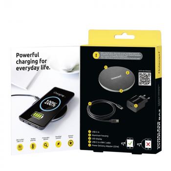 Intenso Wireless Charger BA2 Output Induktive Ladestation schwarz