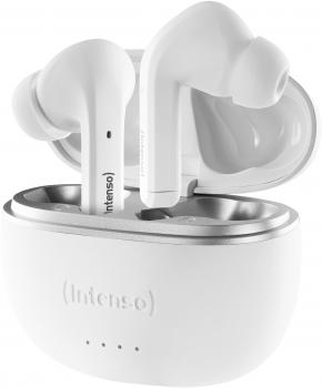 Intenso True Wireless Kopfhörer T302A Bluetooth Buds mit Akku weiß