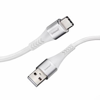 Intenso USB Kabel A315C Typ A - TYP C Nylon 1,5m max. 60W weiß