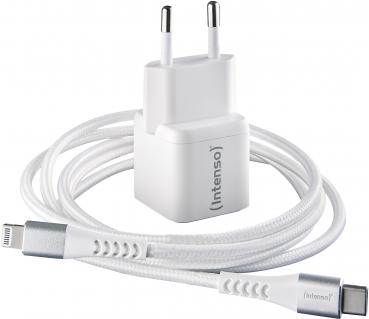 Intenso Lighting Kabel + Ladegerät Power Adapter 30 Watt W30C GaN 1x USB-C für 1 Gerät weiß