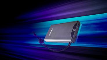 Intenso Powerbank F10000 PD Qualcomm Quick Charge 3.0 10000 mAh 1x USB Typ A und C OUT grau