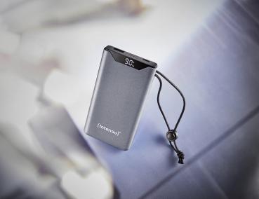 Intenso Powerbank F10000 PD Qualcomm Quick Charge 3.0 10000 mAh 1x USB Typ A und C OUT grau