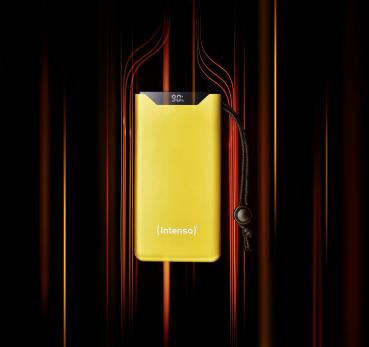 Intenso Powerbank F10000 PD Qualcomm Quick Charge 3.0 10000 mAh 1x USB Typ A und C OUT gelb