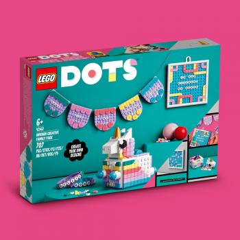 LEGO® DOTS Einhorn Familienkreativset 707 Teile 41962