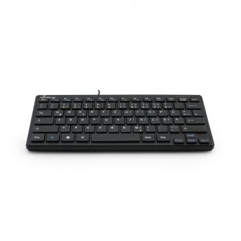 Mediarange Tastatur Compact ultraflach mit Kabel Keyboard QWERTZ schwarz MROS112