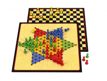 Schmidt Spiele Familienspiel Strategiespiel Halma mit großen Spielfiguren 49217