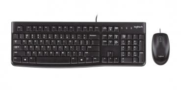 Logitech Set Maus und Tastatur MK120 mit Kabel schwarz 920-002540