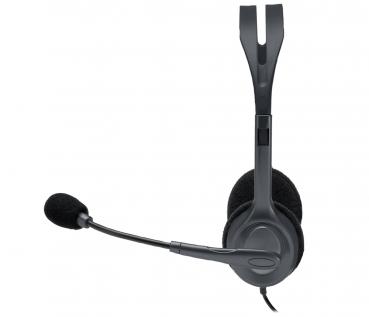 Logitech Headset H110 Audio Klinke Stereo mit Mikrofon schwarz 981-000271