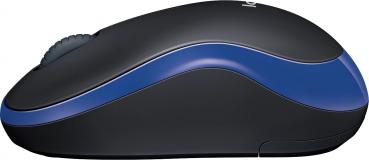 Logitech Maus M185 optisch Wireless kabellos 3 Tasten 1000 dpi blau 910-002239