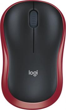 Logitech Maus M185 optisch Wireless kabellos 3 Tasten 1000 dpi rot 910-002240