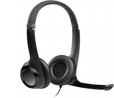 Logitech Headset H390 USB Stereo mit Mikrofon schwarz 981-000406