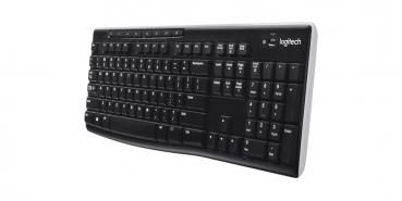 Logitech Tastatur K270 Wireless Unifying kabellos schwarz 920-003052