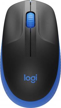 Logitech Maus M190 optisch Wireless kabellos 3 Tasten 1000 dpi blau 910-005907