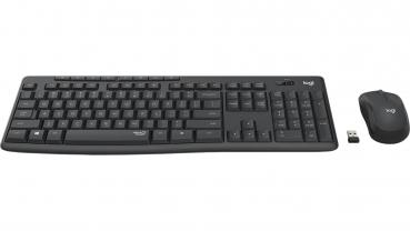 Logitech Set Maus und Tastatur MK295 Wireless kabellos grafit 920-009794