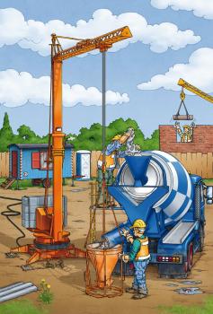 3 x 24 Teile Schmidt Spiele Kinder Puzzle Auf der Baustelle 56200