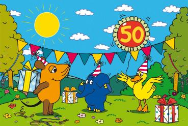 60 Teile Schmidt Spiele Kinder Puzzle Die Maus 50 Jahre Alles Liebe zum Geburtstag 56536