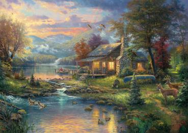 1000 Teile Schmidt Spiele Puzzle Thomas Kinkade Im Naturparadies 59467