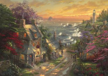 3000 Teile Schmidt Spiele Puzzle Thomas Kinkade Dörfchen am Leuchtturm 59482