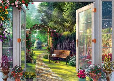 1000 Teile Schmidt Spiele Puzzle Dominic Davison Blick in den verwunschenen Garten 59592