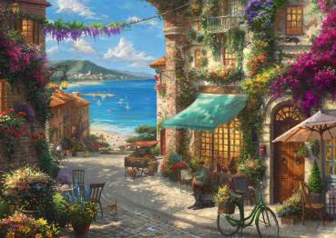 1000 Teile Schmidt Spiele Puzzle Thomas Kinkade Café an der italienischen Riviera 59624