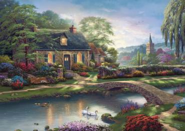 1000 Teile Schmidt Spiele Puzzle Thomas Kinkade Stoney Creek Cottage 59775