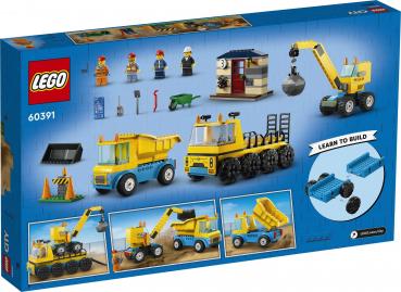 LEGO® City Great Vehicles Baufahrzeuge und Kran mit Abrissbirne 235 Teile 60391