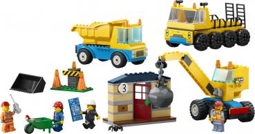 LEGO® City Great Vehicles Baufahrzeuge und Kran mit Abrissbirne 235 Teile 60391