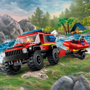 LEGO® City Fire Feuerwehrgeländewagen mit Rettungsboot 301 Teile 60412