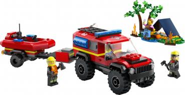 LEGO® City Fire Feuerwehrgeländewagen mit Rettungsboot 301 Teile 60412