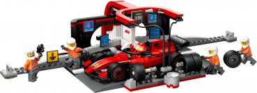 LEGO® City Formular 1 F1® Boxenstopp mit Boxencrew und Ferrari Flitzer 322 Teile 60443