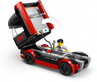 LEGO® City Formular 1 F1® Transporter mit RB20 & AMR24 F1® Rennautos 1086 Teile 60445