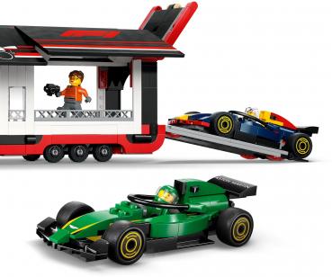 LEGO® City Formular 1 F1® Transporter mit RB20 & AMR24 F1® Rennautos 1086 Teile 60445