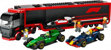 LEGO® City Formular 1 F1® Transporter mit RB20 & AMR24 F1® Rennautos 1086 Teile 60445